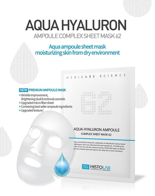 Aqua Hyaluron Ampoule Complex Sheet Mask 62 - HistoLab Canada