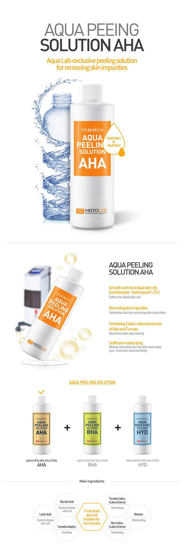 Aqua Peeling Solution AHA - HistoLab Canada